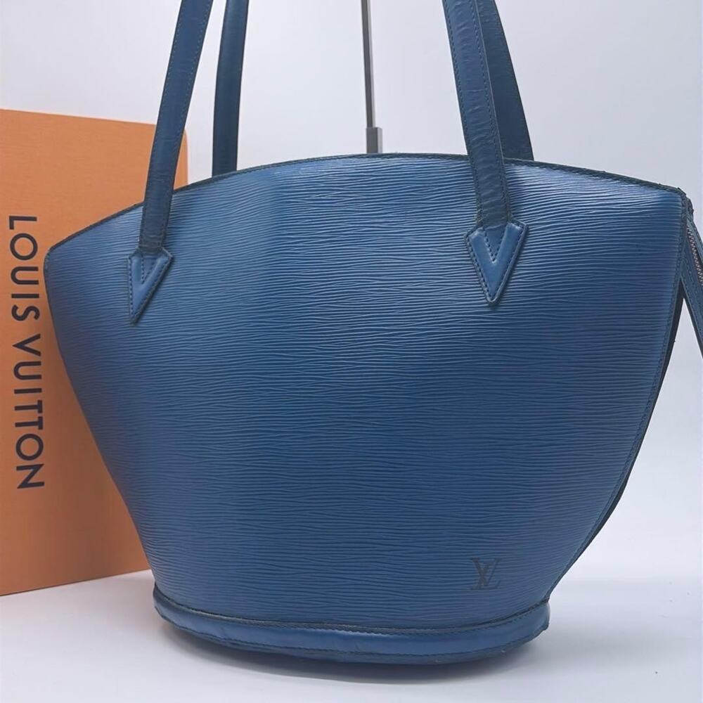 Louis Vuitton Saint-Jacques Blue Epi Leather Tote